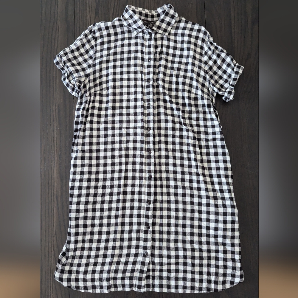 A Pea in the Pod Gingham Shirt Dress